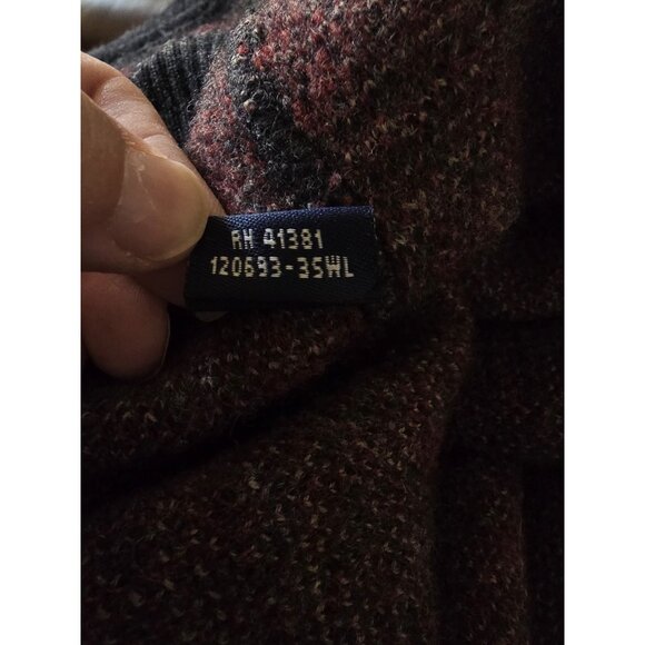 VTG Polo Sport Ralph Lauren Sportsman Wool Plaid Vest Mens Large Red Gray V Neck - Picture 6 of 7